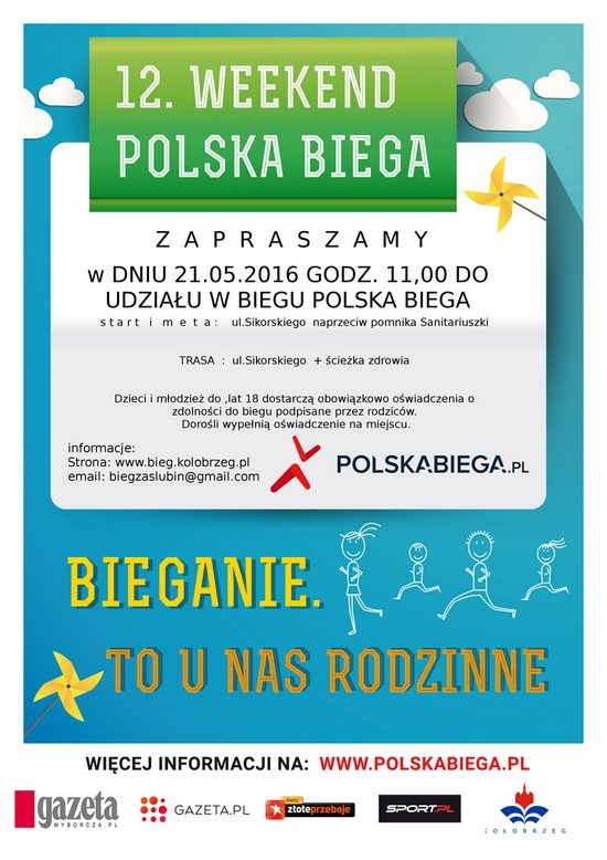 Plakat Polska Biega - Kołobrzeg Maj 2016