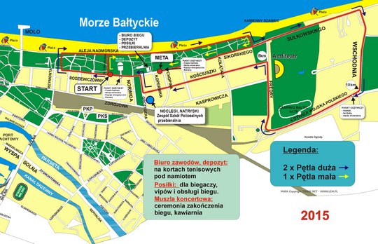 Mapka 29 Biegu Zaślubin 2015r